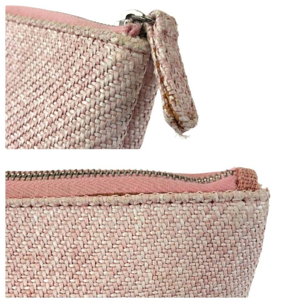 CHANEL Pink Canvas Deauville Pouch - Picture 5 of 9